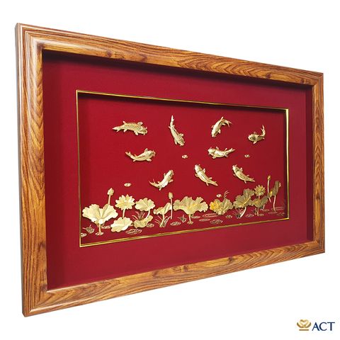 Tranh Cửu Ngư dát vàng 24k ACT GOLD ISO 9001:2015