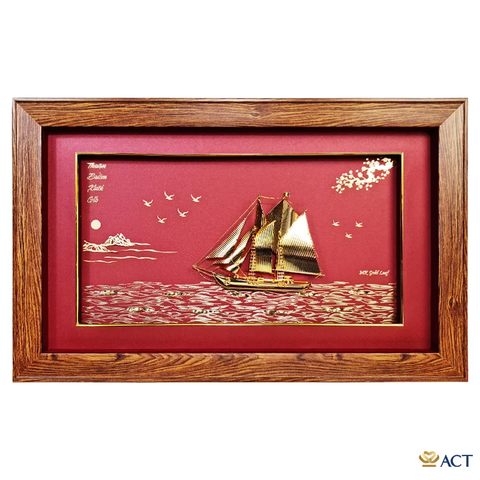 Tranh Thuyền mạ vàng 24k ACT GOLD ISO 9001:2015 (Mẫu 33)