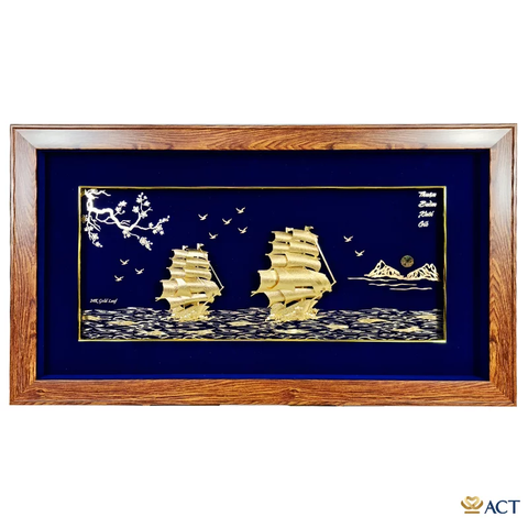 Tranh Đôi Thuyền dát vàng 24k ACT GOLD ISO 9001:2015