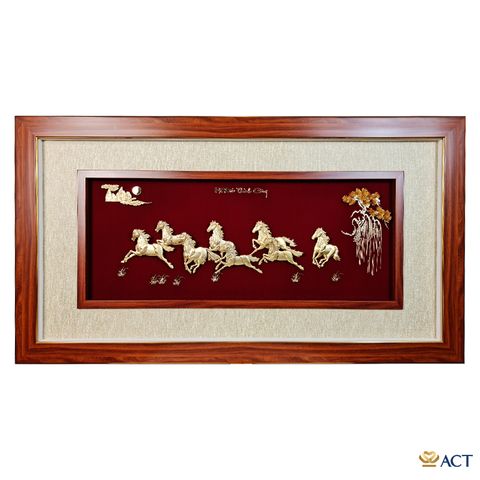 Tranh Bát Mã dát vàng 24k ACT GOLD ISO 9001:2015 (Mẫu 2)