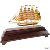 Quà tặng Thuyền Buồm dát vàng 24k ACT GOLD ISO 9001:2015 (Mẫu 66)