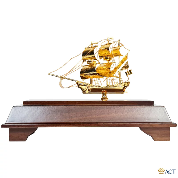Quà tặng Thuyền Buồm dát vàng 24k ACT GOLD ISO 9001:2015 (Mẫu 11)