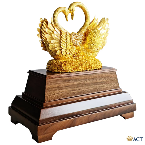 Quà tặng Đôi Thiên Nga dát vàng 24k ACT GOLD ISO 9001:2015(Mẫu 1)