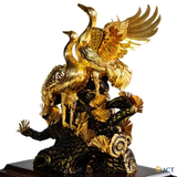 Quà tặng Chim Hạc dát vàng 24k ACT GOLD ISO 9001:2015(Mẫu 2)