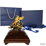 Quà tặng Chim Hạc dát vàng 24k ACT GOLD ISO 9001:2015(Mẫu 2)