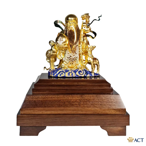 Quà tặng Tượng Ông Thọ dát vàng 24k ACT GOLD ISO 9001:2015 (Mẫu 1)