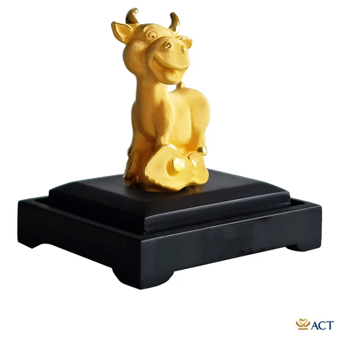 Quà tặng Trâu Cute dát vàng 24k ACT GOLD ISO 9001:2015