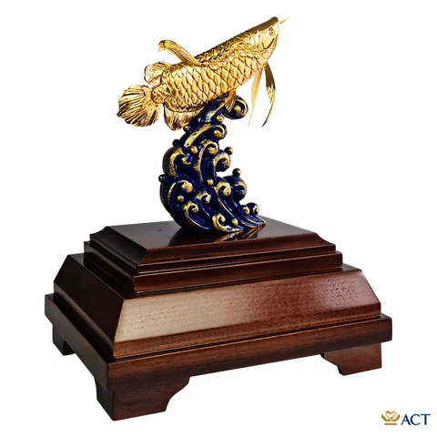 Quà tặng Cá Rồng dát vàng 24k ACT GOLD ISO 9001:2015 (Mẫu 2)