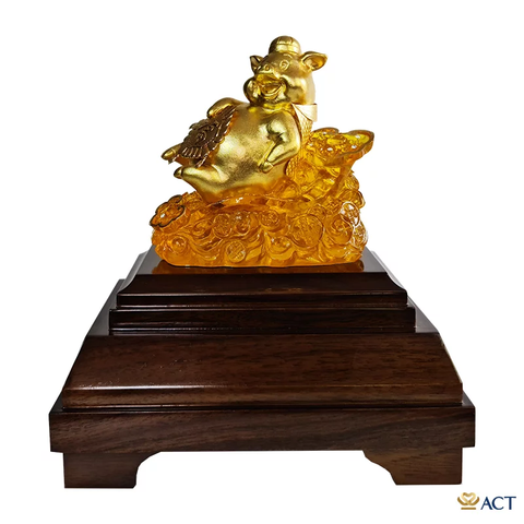 Qùa tặng Heo Tài Lộc dát vàng 24k ACT GOLD ISO 9001:2015(Mẫu 6)