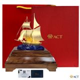 Quà tặng Thuyền Buồm dát vàng 24k ACT GOLD ISO 9001:2015