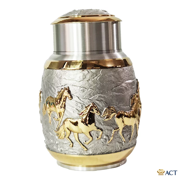 Qùa tặng Hộp Trà Ngựa Mạ Vàng dát vàng 24k ACT GOLD ISO 9001:2015