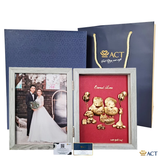 Quà tặng Khung Ảnh Tình Nhân dát vàng 24k ACT GOLD ISO 9001:2015(Mẫu 2)