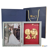 Quà tặng Khung Ảnh Cô Dâu Chú Rể dát vàng 24k ACT GOLD ISO 9001:2015(Mẫu 1)