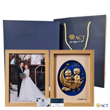 Quà tặng Khung Ảnh Song Tử dát vàng 24k ACT GOLD ISO 9001:2015(Mẫu 2)