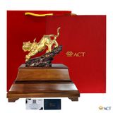 Quà tặng Biểu Trưng Bạch Hổ dát vàng 24k ACT GOLD ISO 9001:2015