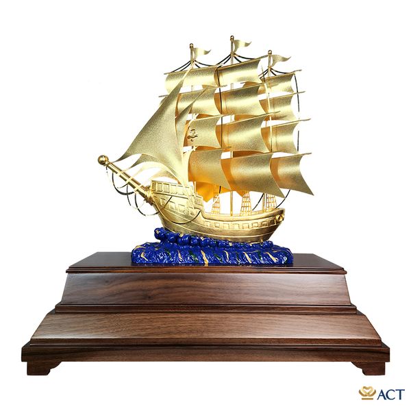 Quà tặng Thuyền Buồm dát vàng 24k ACT GOLD ISO 9001:2015 (Mẫu 99)
