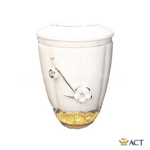 Quà tặng Cốc uống trà cá nhân SLP03 dát vàng 24k ACT GOLD ISO 9001:2015