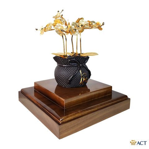 Chậu Lan 5 Cành dát vàng 24k ACT GOLD