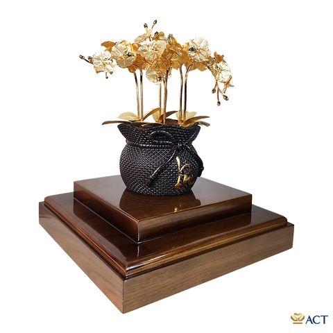 Chậu Lan 7 Cành dát vàng 24k ACT GOLD