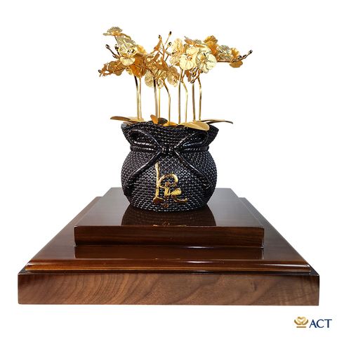 Chậu Lan 9 Cành dát vàng 24k ACT GOLD