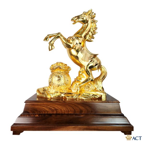 Quà tặng Ngựa Chiến Thắng Cỡ Đại dát vàng 24k ACT GOLD ISO 9001:2015