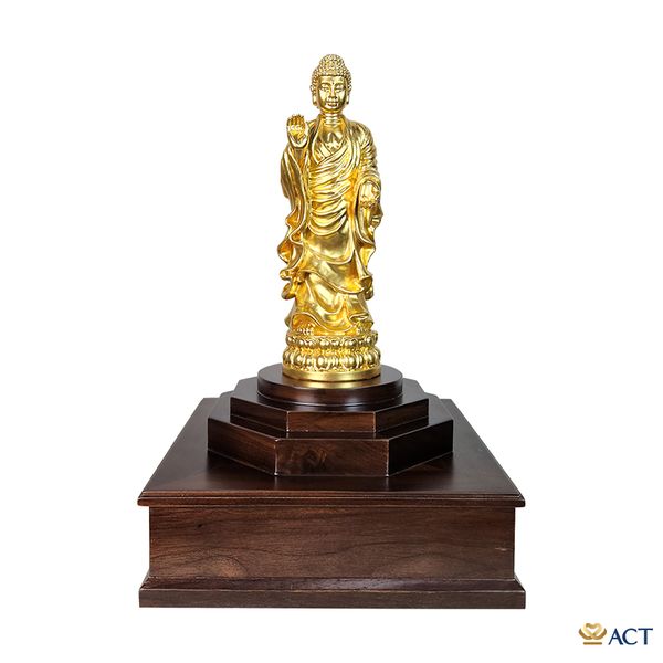 Quà tặng tượng Phật A Di Đà dát vàng 24k ACT GOLD ISO 9001:2015