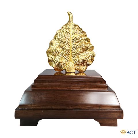 Tượng lá bồ đề dát vàng 24k ACT GOLD