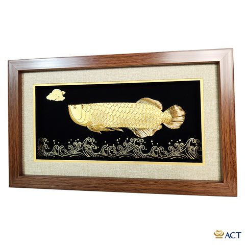 Tranh Cá Rồng dát vàng 24k ACT GOLD