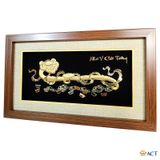 Quà tặng Tranh Gậy Như Ý dát vàng 24k ACT GOLD ISO 9001:2015