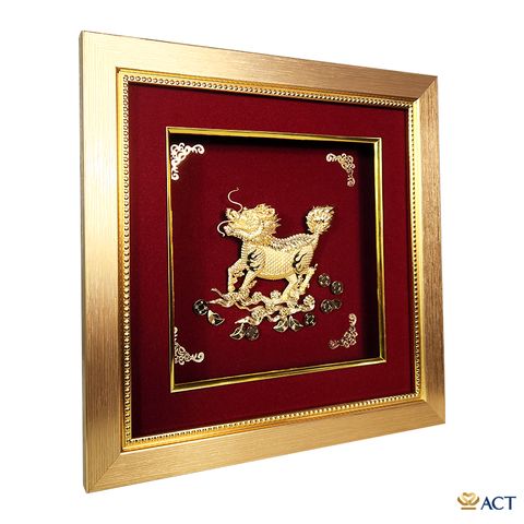 Tranh Tỳ Hưu dát vàng 24k ACT GOLD