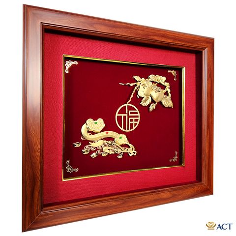 Tranh Gậy Như Ý dát vàng 24k ACT GOLD