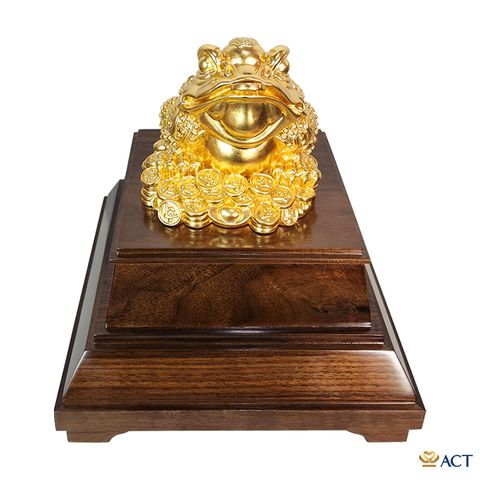 Quà tặng tượng Thiềm Thừ dát vàng 24k ACT GOLD ISO 9001:2015