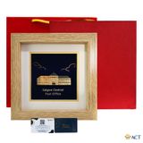 Tranh Bưu Điện Sài Gòn dát vàng 24k ACT GOLD ISO 9001:2015