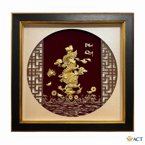 Tranh Rồng dát vàng 24k ACT GOLD