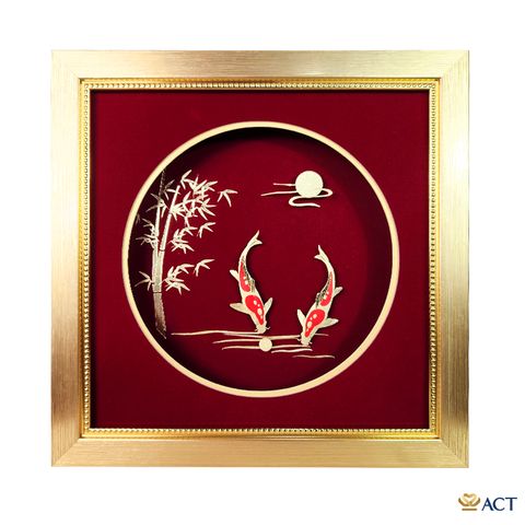 Tranh Cung Song Ngư dát vàng 24k ACT GOLD