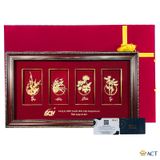 Tranh Tứ Quý dát vàng 24k ACT GOLD ISO 9001:2015