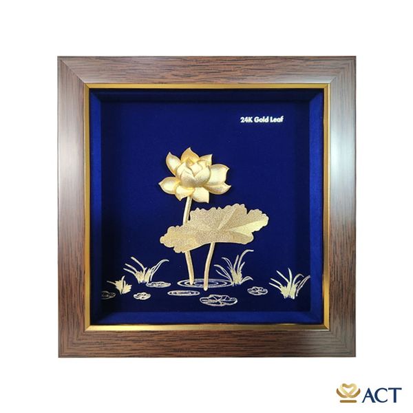 Tranh Hoa Sen dát vàng 24k ACT GOLD ISO 9001:2015