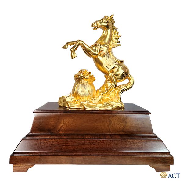 Quà tặng Ngựa Chiến Thắng dát vàng 24k ACT GOLD ISO 9001:2015 (Mẫu 2)