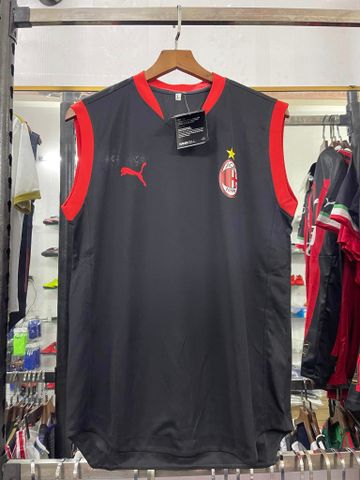 Áo ba lỗ Ac Milan đen đỏ 2022-2023