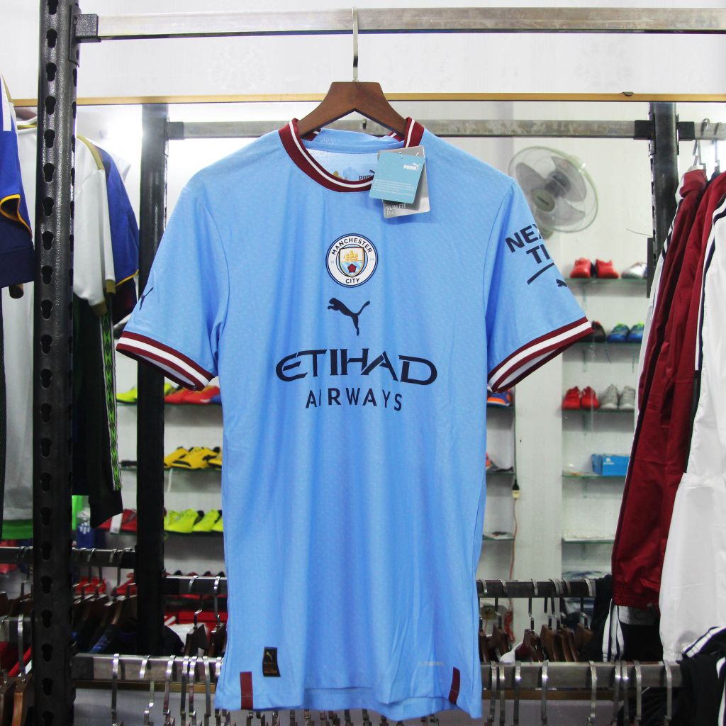 Áo Man City XANH 2022 - 2023 sân nhà hàng Thái Lan - bản player version