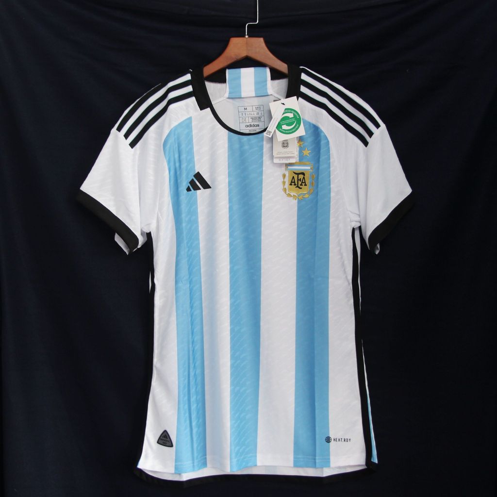 Áo Argentina 3 SAO TRẮNG XANH World Cup 2022 sân nhà hàng thái lan - bản player