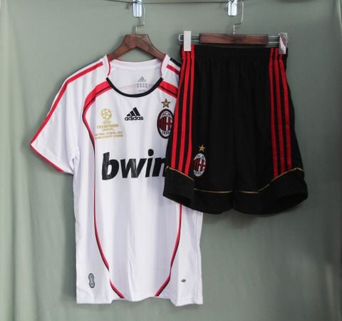 Bộ Ac Milan trắng 2007 classic final UCL sân khách