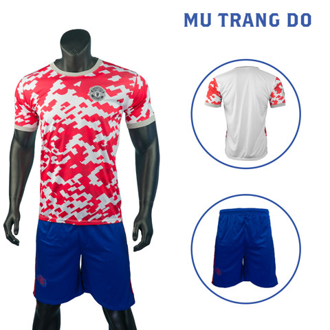 Bộ quần áo Mu 2022 training màu đỏ trắng