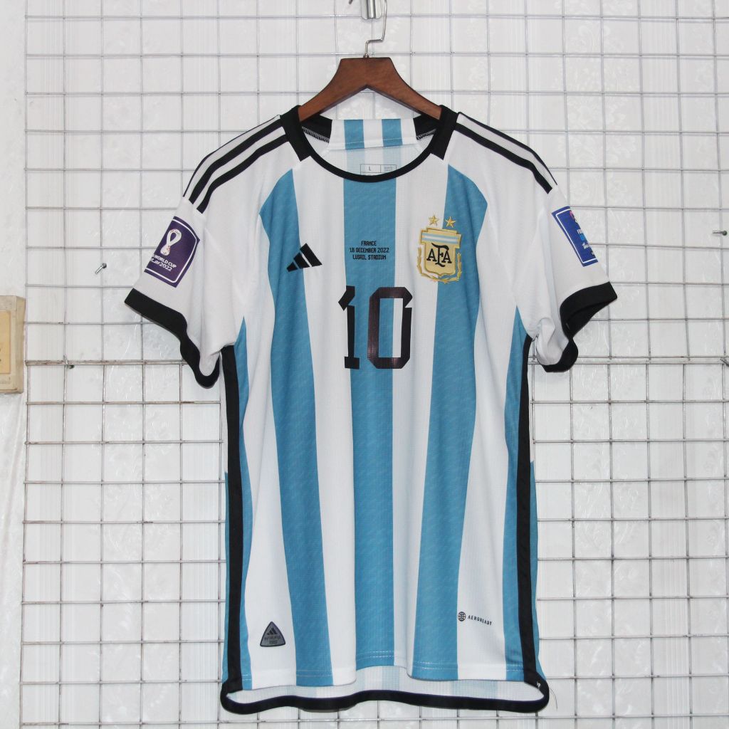 Bộ Messi 10 Argentina Chung kết World Cup 2022 - sân nhà hàng thái lan bản fans
