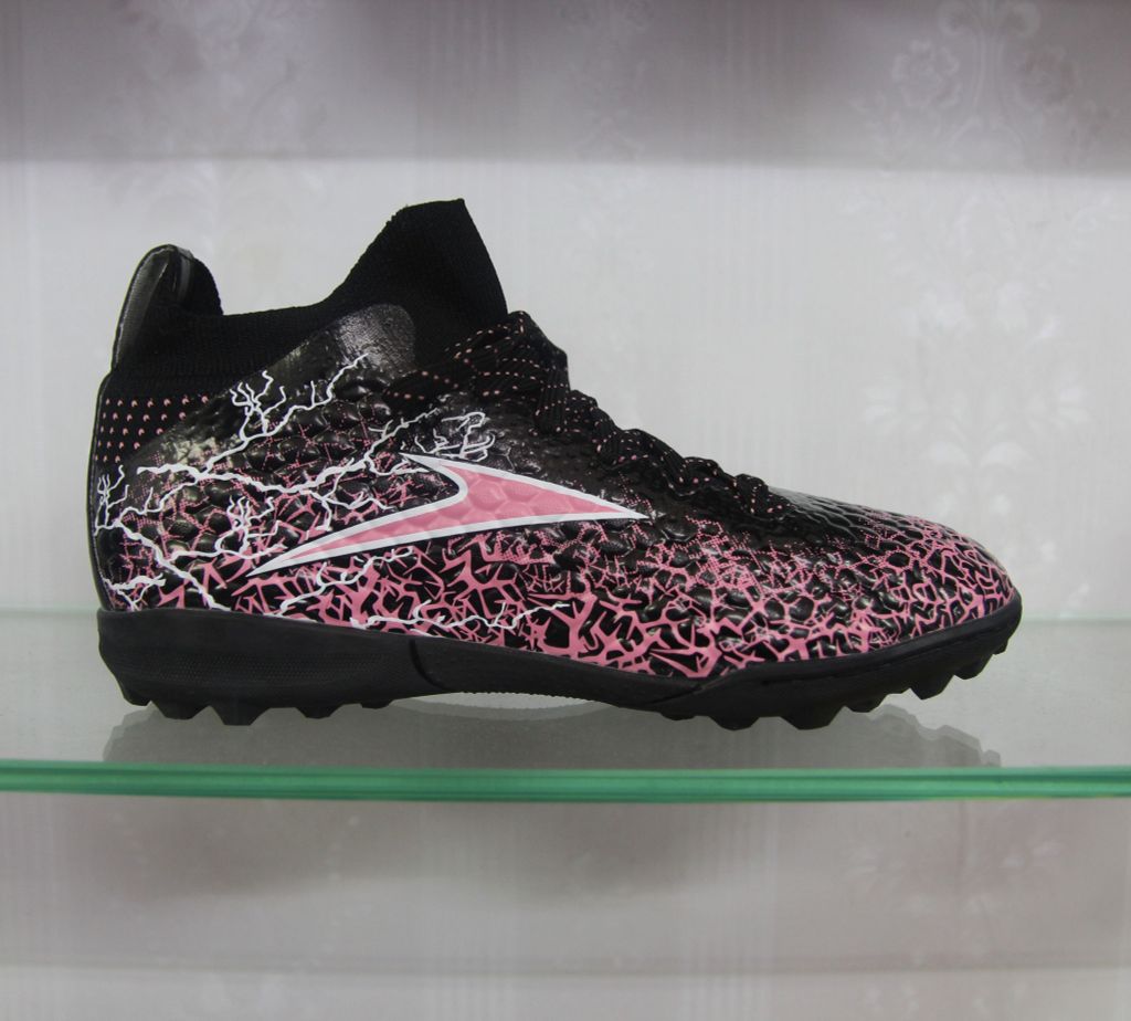 Giày bóng đá cao cổ Mira Galaxy S1 màu đen hồng