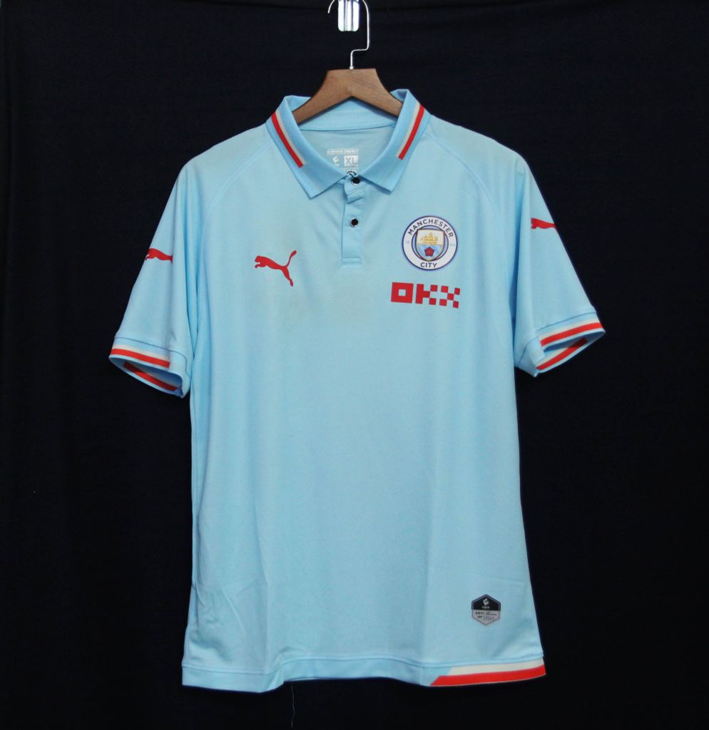 Áo polo Man City xanh 23/24 - chất liệu thoáng mát cao cấp