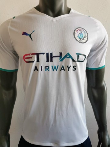 Áo Man City trắng 2021- 2022 sân khách hàng thái lan- bản player version