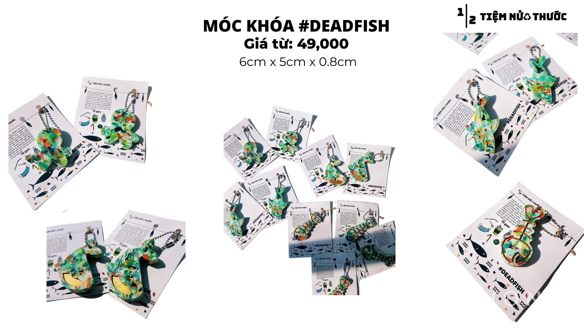 Móc Khóa Nhựa Tái Chế #DEADFISH