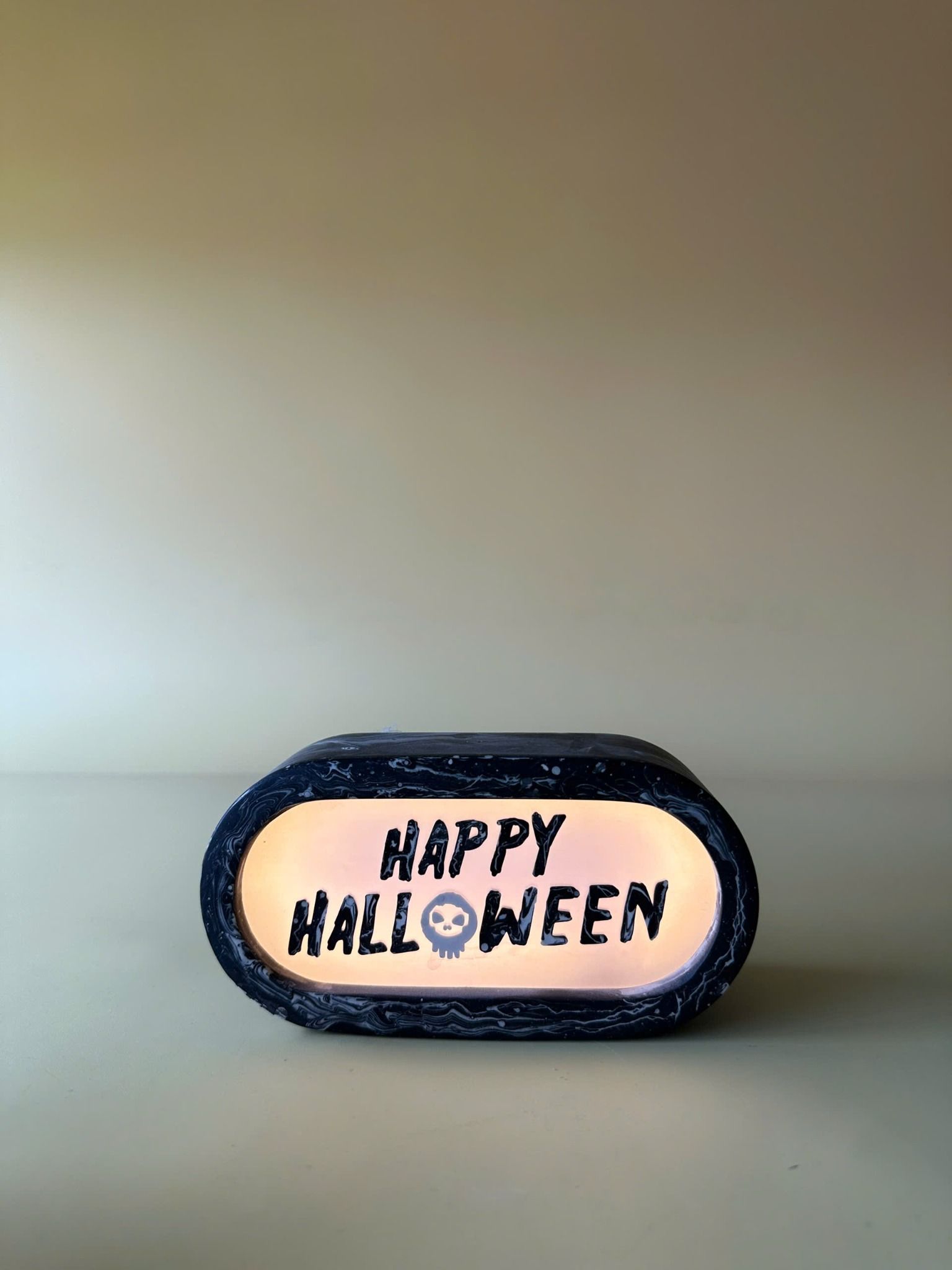 Đèn Jesmonite Lightbox - Mini Oval - Custom chữ / màu sắc