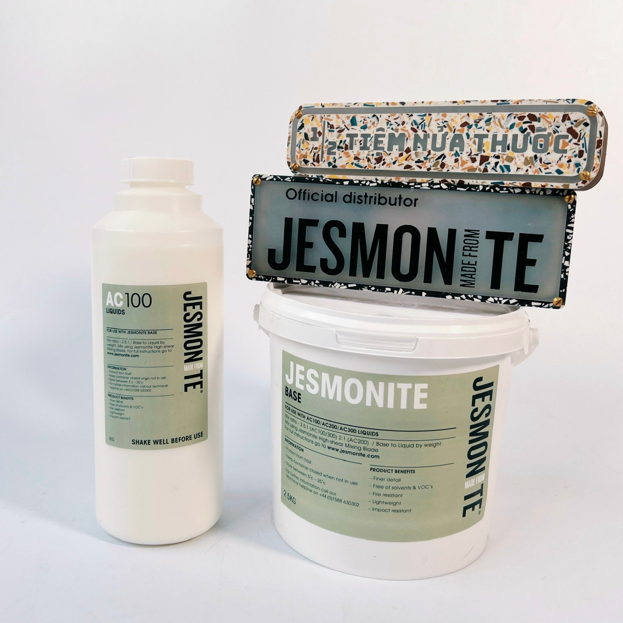 Jesmonite AC100 - 3.5kg  (chỉ 310k/kg) - Bao bì chính hãng